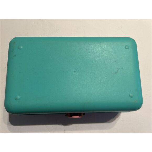 Vintage Caboodles Makeup Case W/ 2 Pull Out Trays Mint Green/Purple Model 2602 - Picture 6 of 8